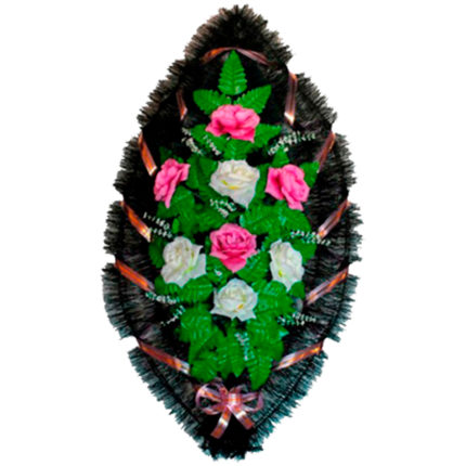 заказать венок на могилу из роз в Монино ритуал агентство