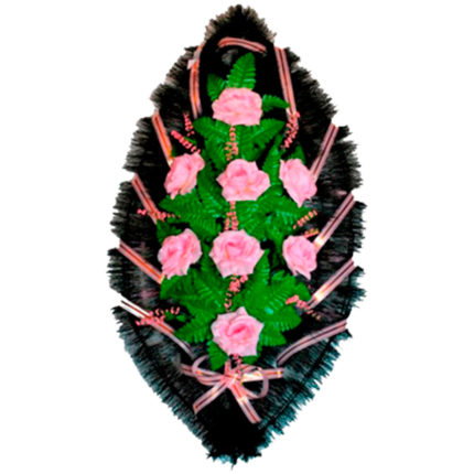 заказать венок из розовых роз в Старой Купавне ритуальное агентство Старбург ритуал